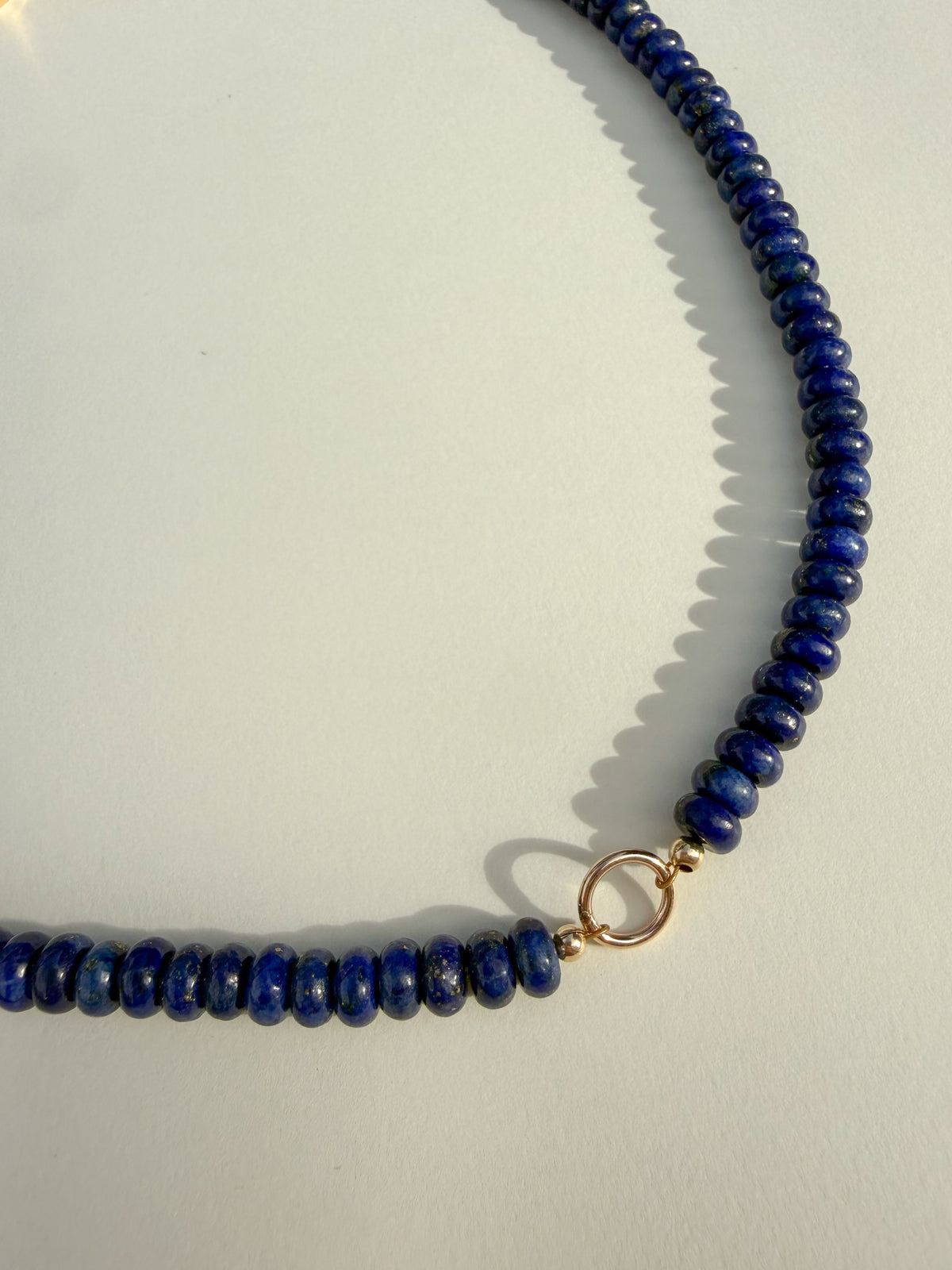 Night Sky Lapis Beaded Charm Necklace