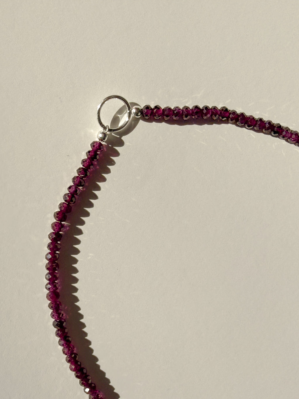 Pomegranate Garnet Beaded Charm Necklace