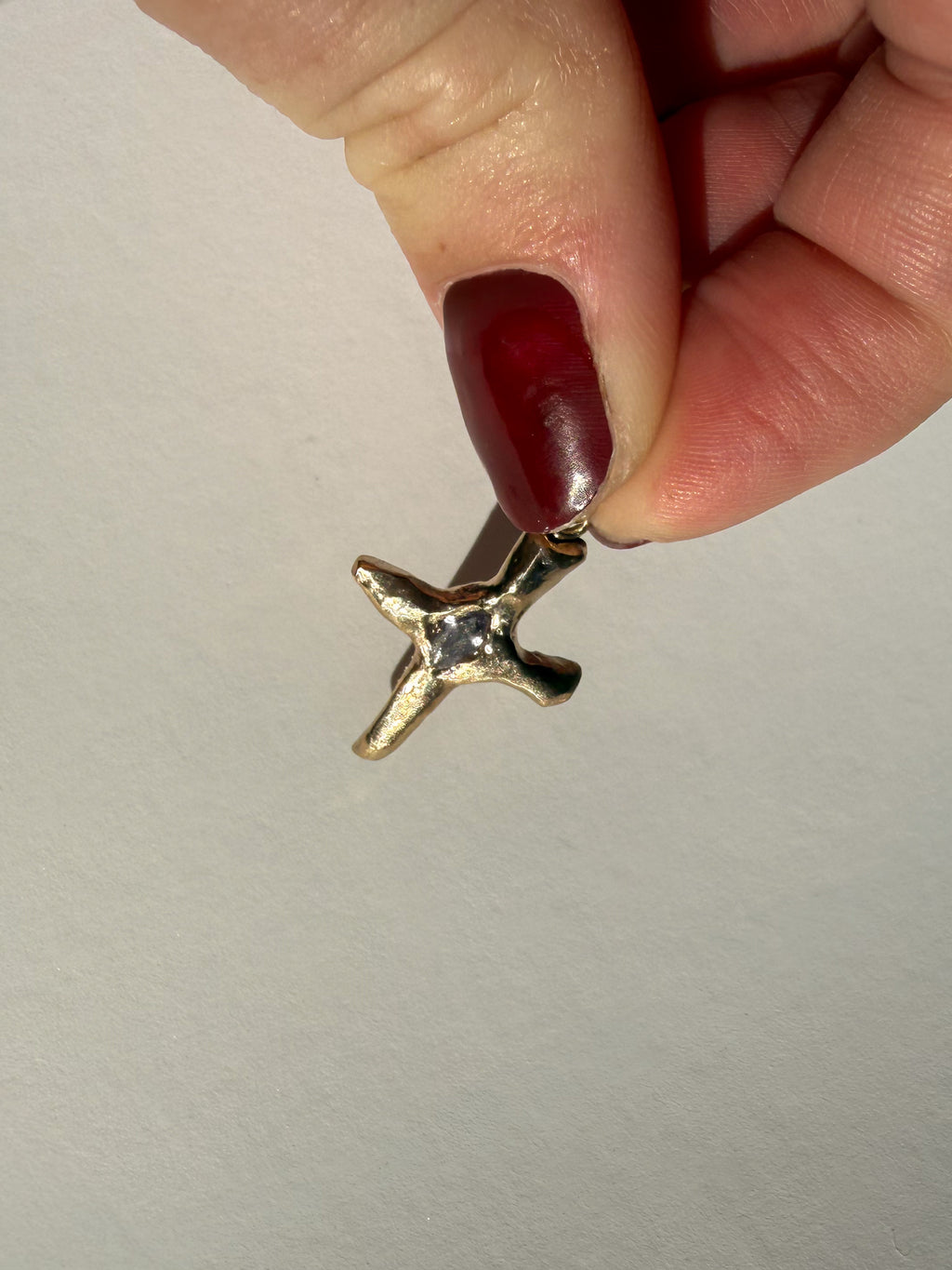 Lavender Cross Charm