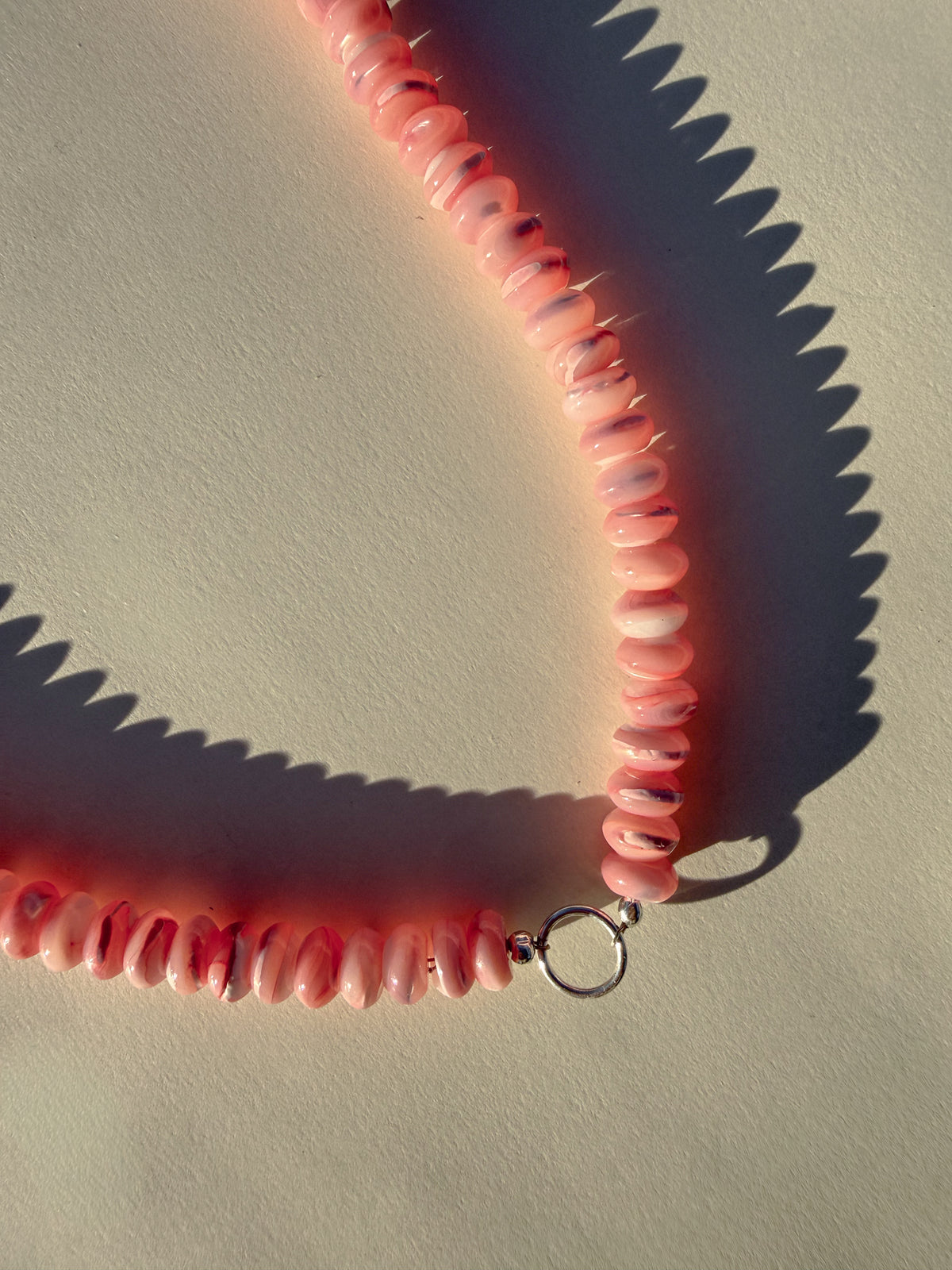 Desert Rose Pearl Beaded Charm Necklace