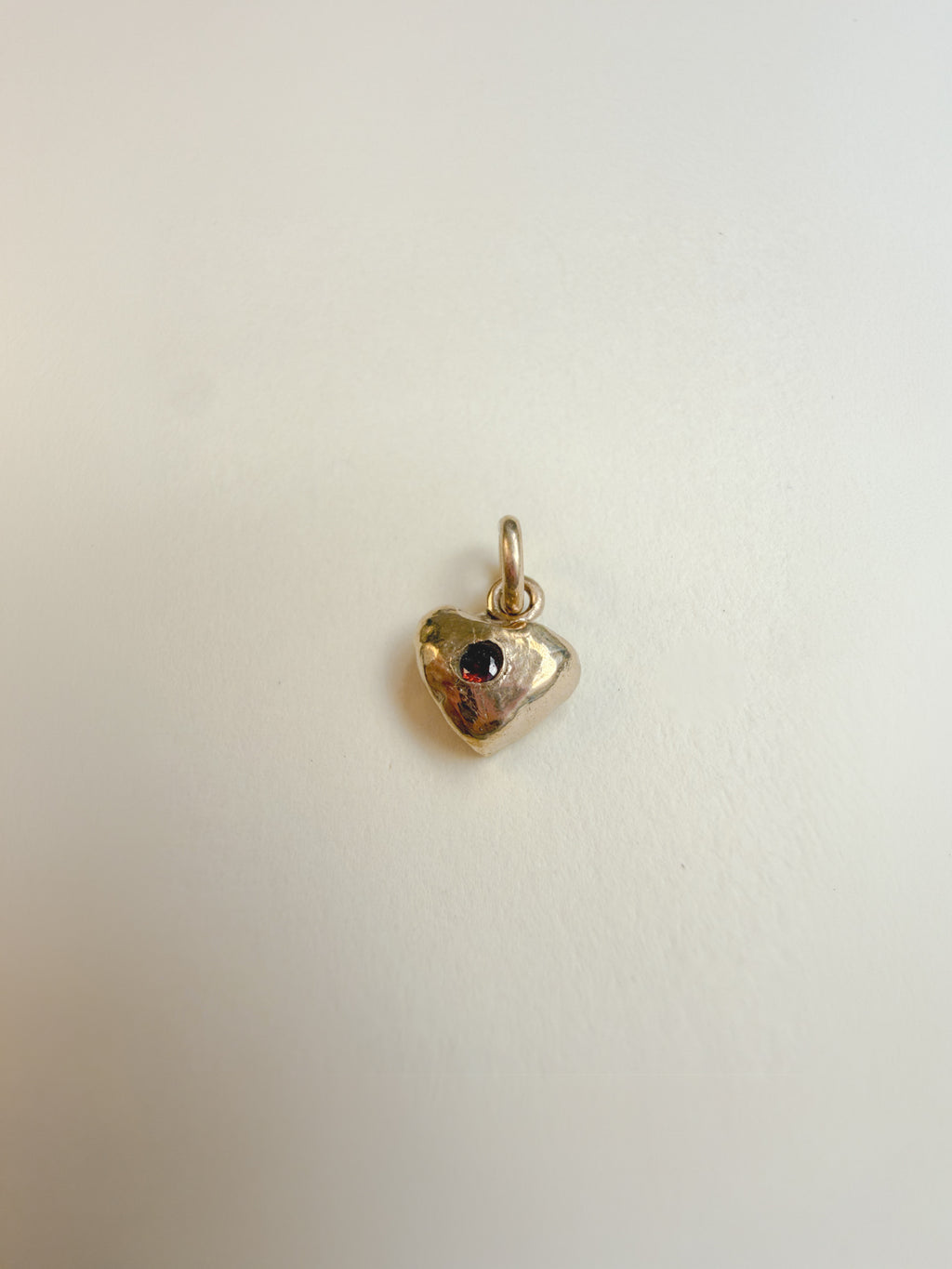 Ruby Red Heart Charm