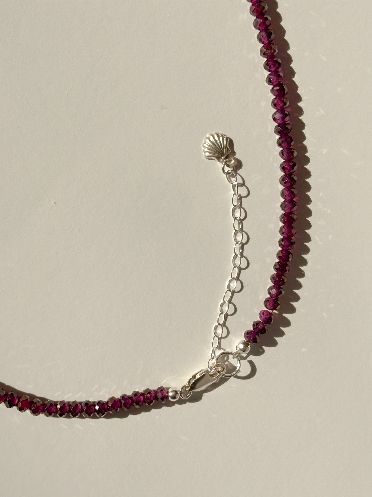 Pomegranate Garnet Beaded Charm Necklace