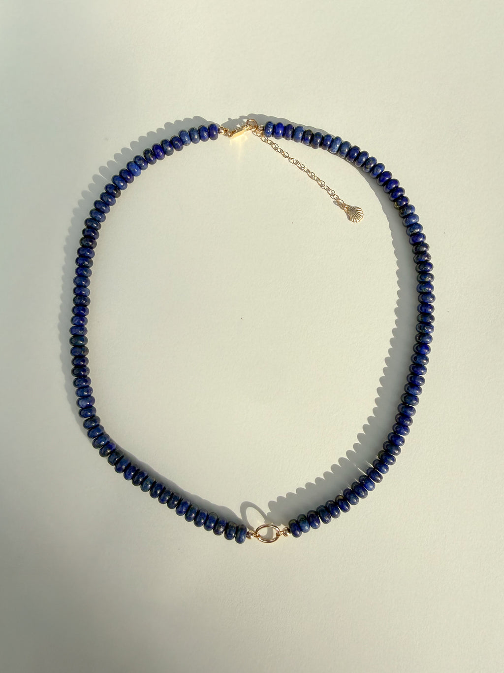 Night Sky Lapis Beaded Charm Necklace