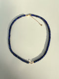 Night Sky Lapis Beaded Charm Necklace
