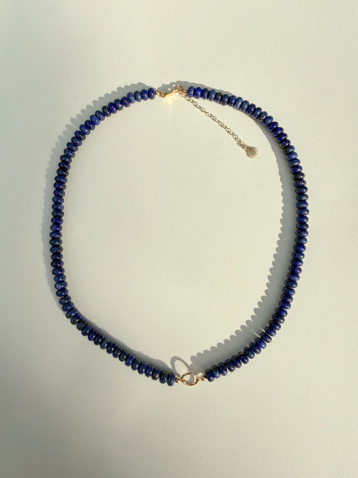 Night Sky Lapis Beaded Charm Necklace