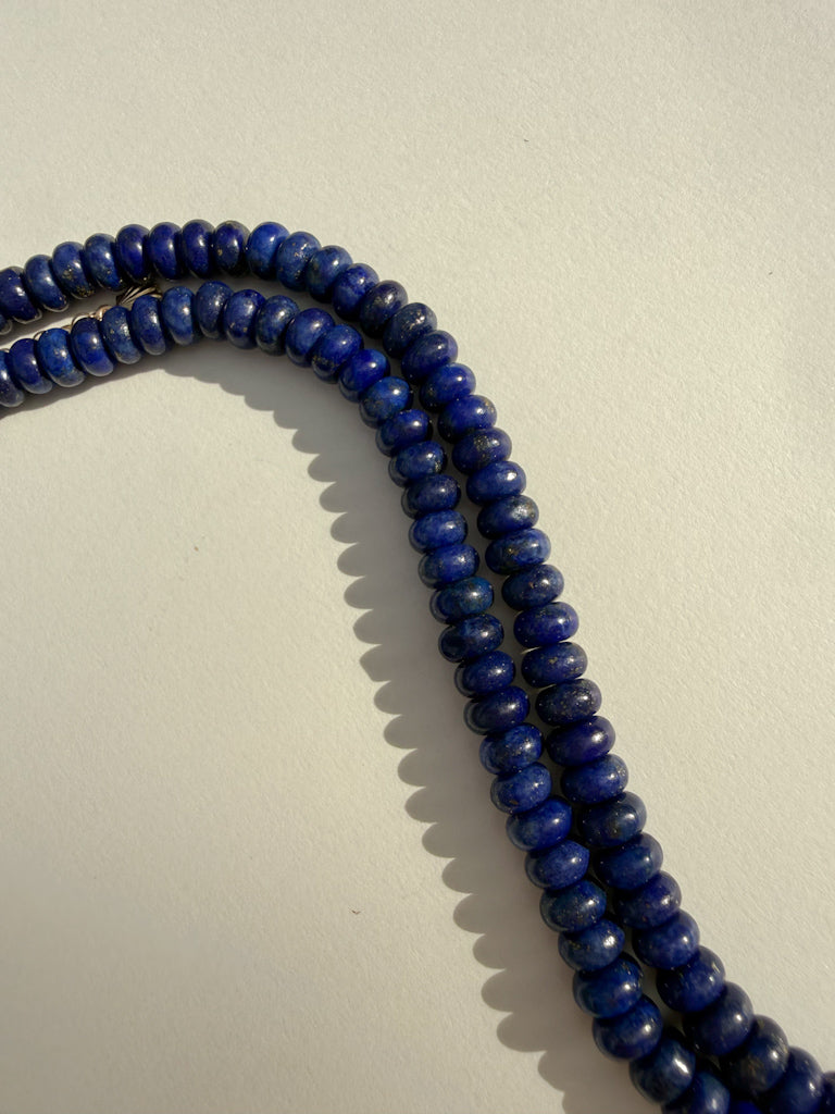 Night Sky Lapis Beaded Charm Necklace