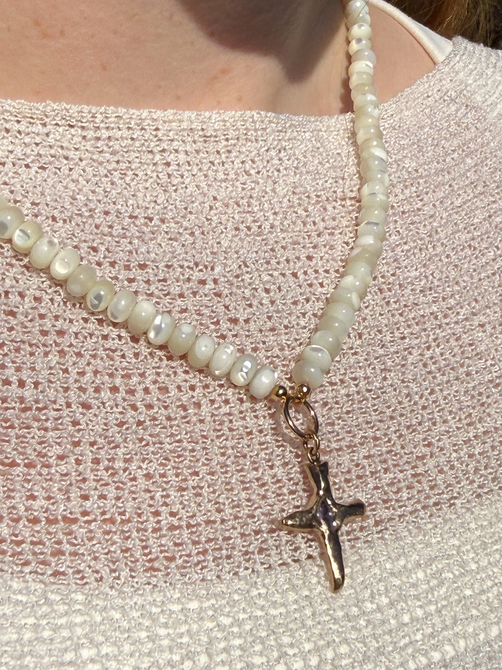 Treasured Pearl Beaded Charm Necklace