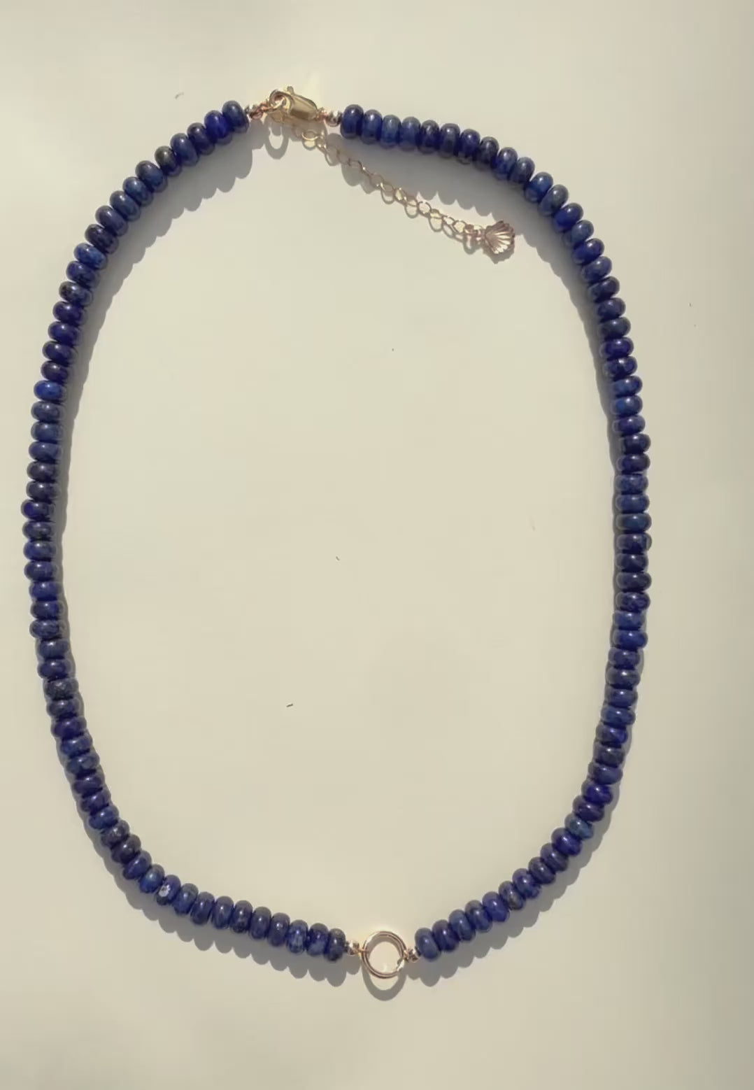 Night Sky Lapis Beaded Charm Necklace